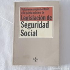 Libros de segunda mano: LEGISLACIÓN SEGURIDAD SOCIAL, ANTONIO OJEDA , ED. TECNOS, ADENDA A LA QUINTA 5ª EDICIÓN, 1991, LEER