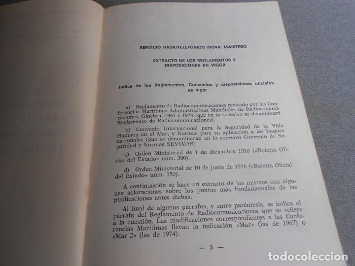 Libros de segunda mano: SERVICIO RADIOTELEFONICO MOVIL MARITIMO - Foto 3
