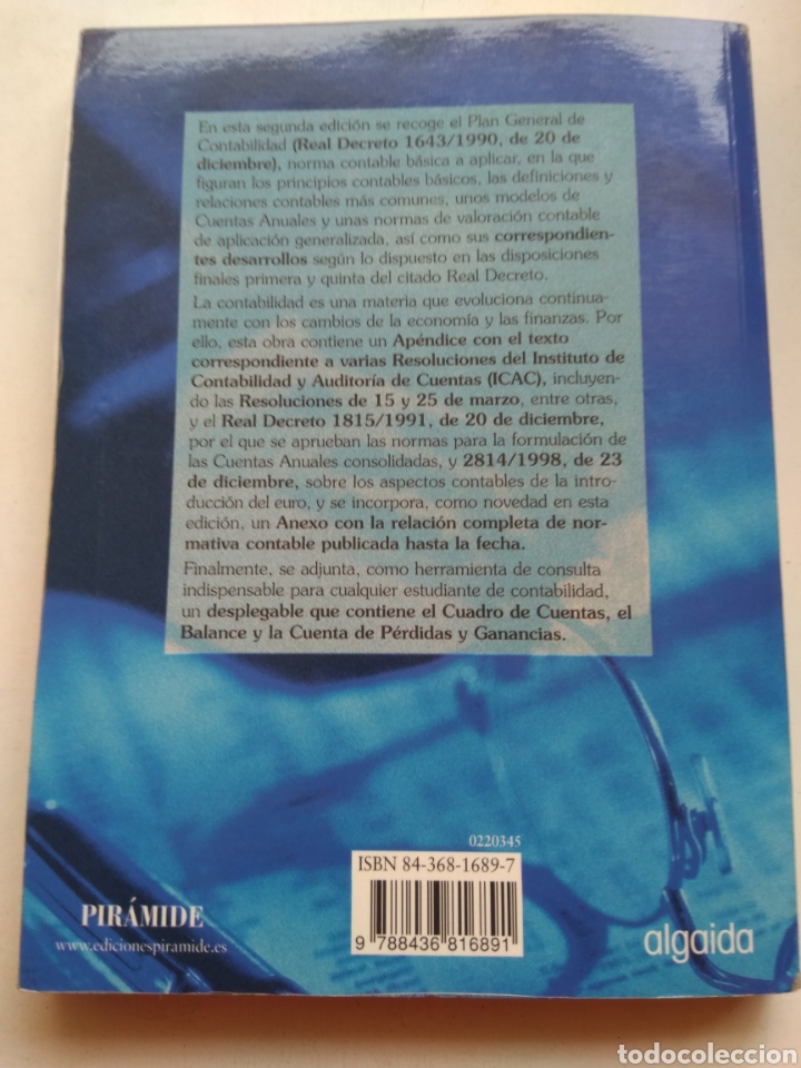 Libros de segunda mano: PLAN GENERAL DE CONTABILIDAD/PIR&Aacute;MIDE - Foto 3