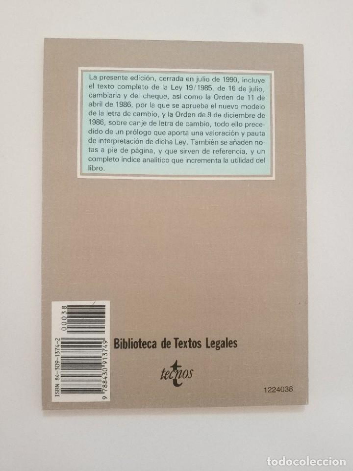 Libros de segunda mano: LEY CAMBIARIA Y DEL CHEQUE - Foto 3