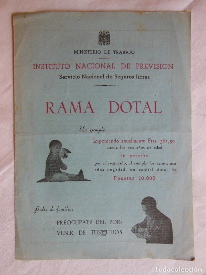 Livros em segunda m&atilde;o: RAMA DOTAL. SERVICIO NACIONAL DE SEGUROS LIBRES. 1950