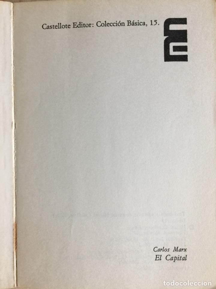 Libros de segunda mano: El capital - Carlos Marx - Foto 3