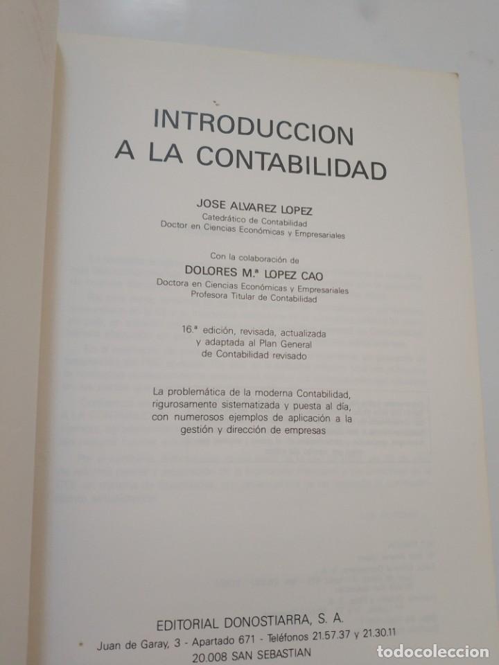 Libros de segunda mano: INTRODUCCION A LA CONTABILIDAD.- DR. JOSE ALVAREZ LOPEZ - Foto 2