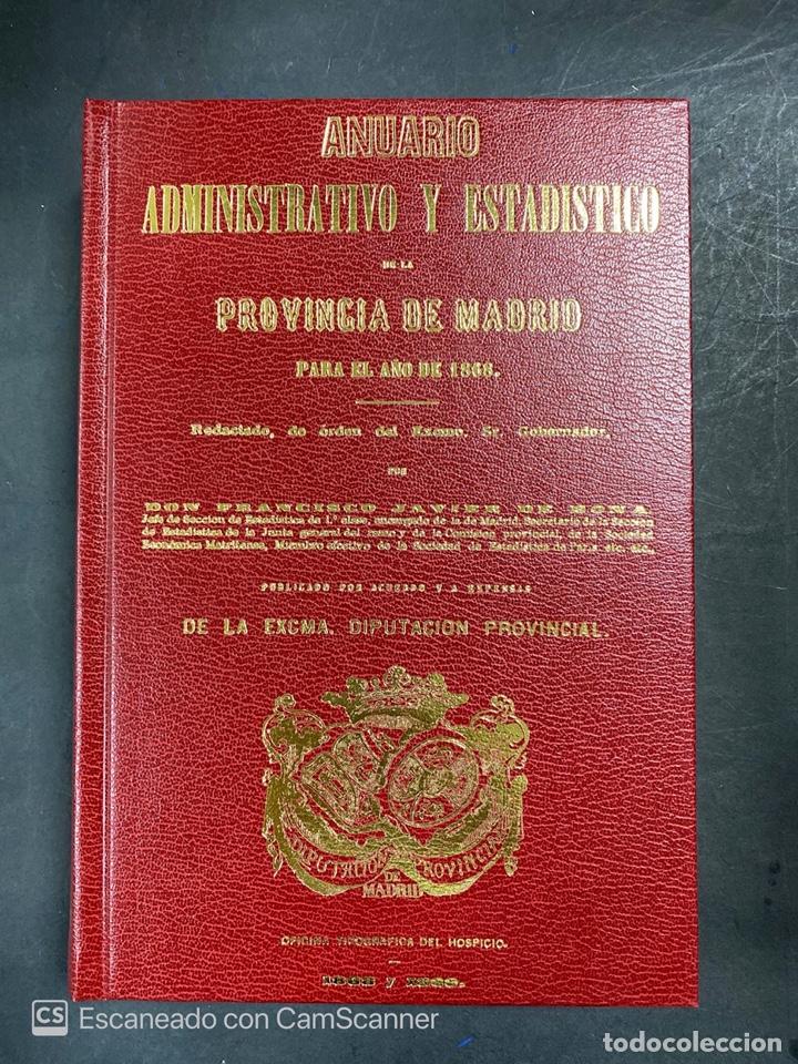 Second hand books: ANUARIO ADMINISTRATIVO Y ESTAD&Iacute;STICO DE MADRID PARA EL A&Ntilde;O DE 1868. F. JAVIER DE BONA. MADRID, 1996