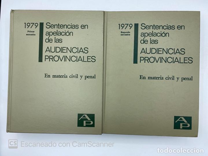 Gebrauchte B&uuml;cher: SENTENCIAS EN APELACI&Oacute;N DE LAS AUDIENCIAS PROVINCIALES. 1979. DOS TOMOS. MINISTERIO JUDICIAL