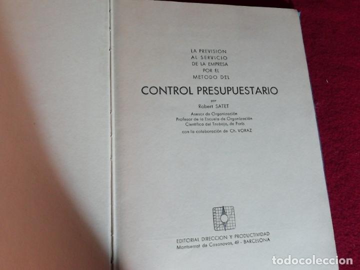 Libros de segunda mano: Robert Satet. - Control presupuestario - Foto 4