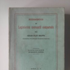 Libros de segunda mano: RUDIMENTOS LEGISLACIÓN MERCANTIL COMPARADA SILIO BELEÑA 1951. Lote 224703226