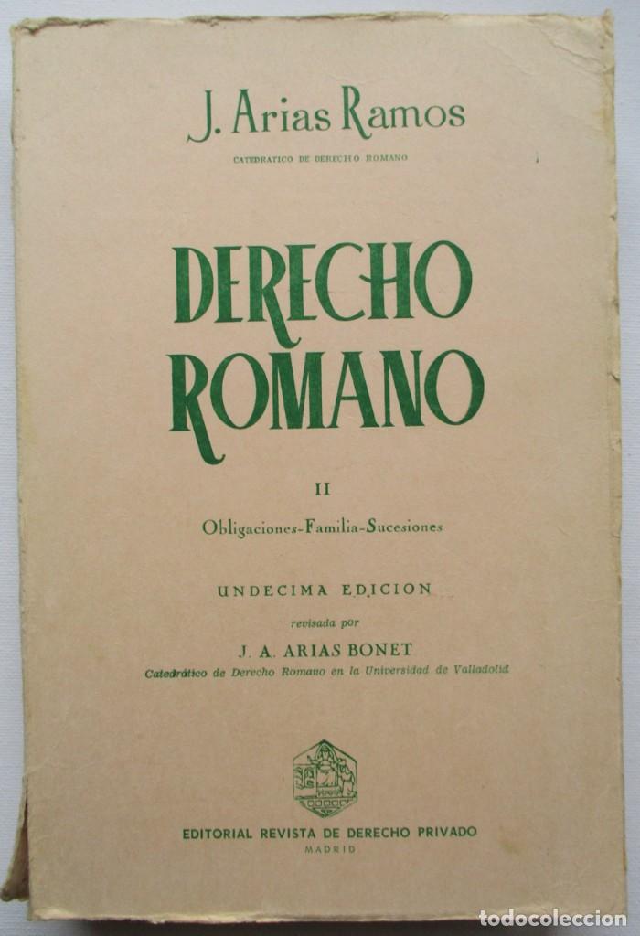 Libros de segunda mano: DERECHO ROMANO II Arias Ramos - Foto 1
