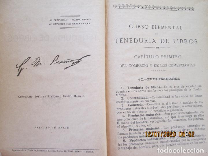 Libros de segunda mano: CURSO ELEMENTAL DE TENEDURIA DE LIBROS -EDT BRU&Ntilde;O 1944 - Foto 3