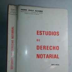 Libros de segunda mano: ESTUDIOS DE DERECHO NOTARIAL 1982 PEDRO AVILA ALVAREZ 5ª EDICIÓN MONTECORVO