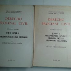 Libros de segunda mano: DERECHO PROCESAL CIVIL I Y II 1976 EMILIO GÓMEZ ORBANEJA / VICENTE HERCE QUEMADA 8ª EDICIÓN