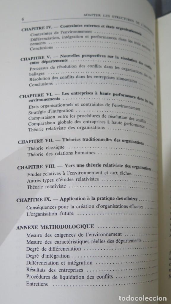 Libros de segunda mano: ADAPTER LES STRUCTURES DE L&acute;ENTREPRISE. INTEGRATION OU DIFFERENCIATION - Foto 3