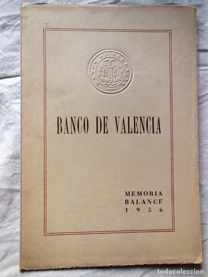 Livros em segunda m&atilde;o: MEMORIA ANUAL DEL BANCO VALENCIA 1956