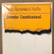 Libros de segunda mano: DERECHO CONSTITUCIONAL. PAOLO BISCARETTI DI RUFFIA. EDITORIAL TECNOS 1982.. Lote 207971383