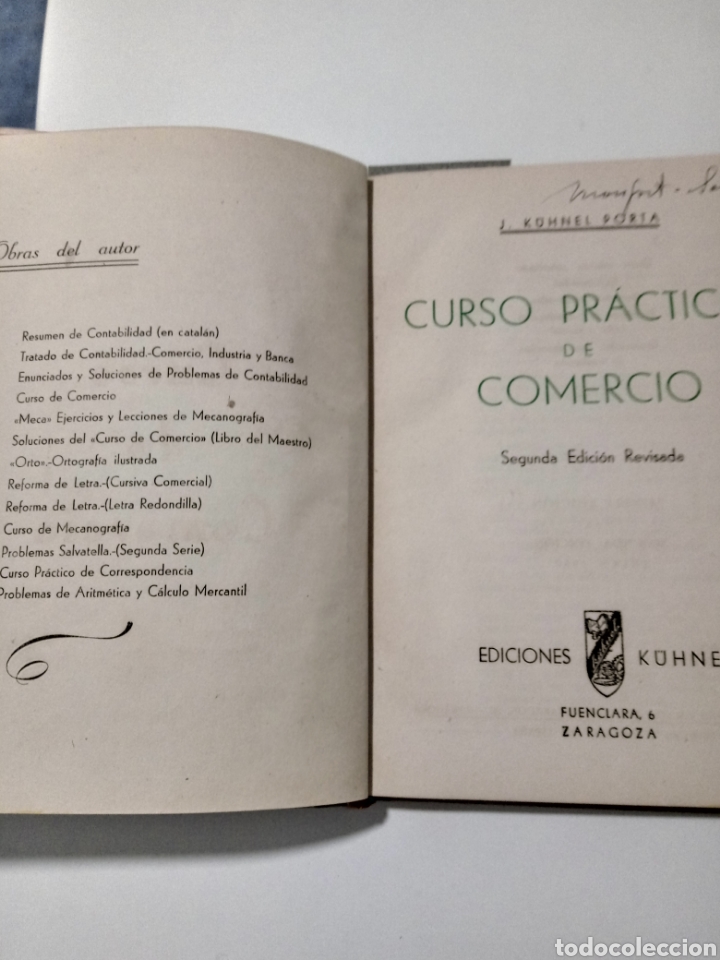 Libros de segunda mano: CURSO DE COMERCIO .J K&Uuml;HNEL PORTA - Foto 3