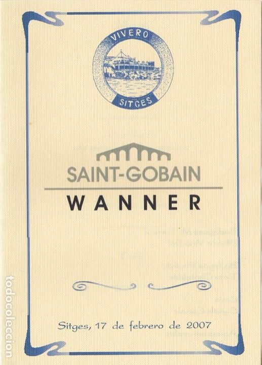 Libri di seconda mano: Men&uacute; cena empresa Saint- Gobain Wanner, restaurante Vivero de Sitges - 2007