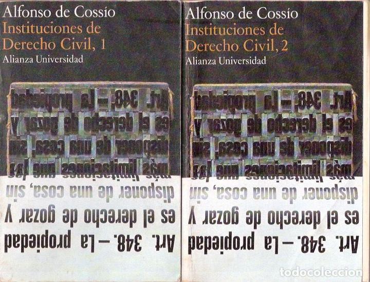 Second hand books: Instituciones de Derecho Civil 1 y 2. - Coss&iacute;o, Alfonso de