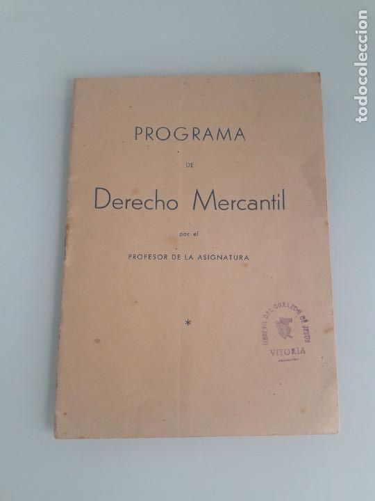 Gebrauchte B&uuml;cher: PROGRAMA DE DERECHO MERCANTIL - PROFESOR DE LA ASIGNATURA - LIBRER&Iacute;A CORAZ&Oacute;N DE JES&Uacute;S - VITORIA