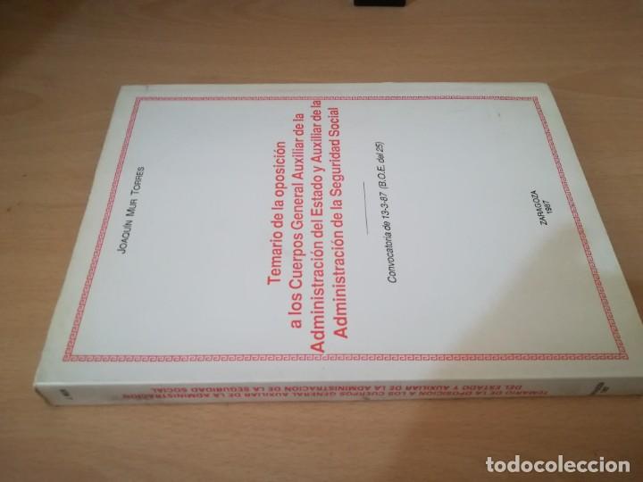 Libri di seconda mano: TEMARIO OPOSICION AUXILIAR ADMINISTRATIVO ESTADO Y SEGURIDAD SOCIAL / JOAQUIN MUR / 1987 / AB403