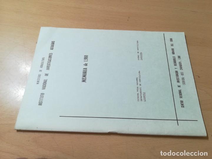 Libri di seconda mano: INSTITUTO NACIONAL INVESTIGACIONES AGRARIAS / MEMORIA 1980 / / AG29