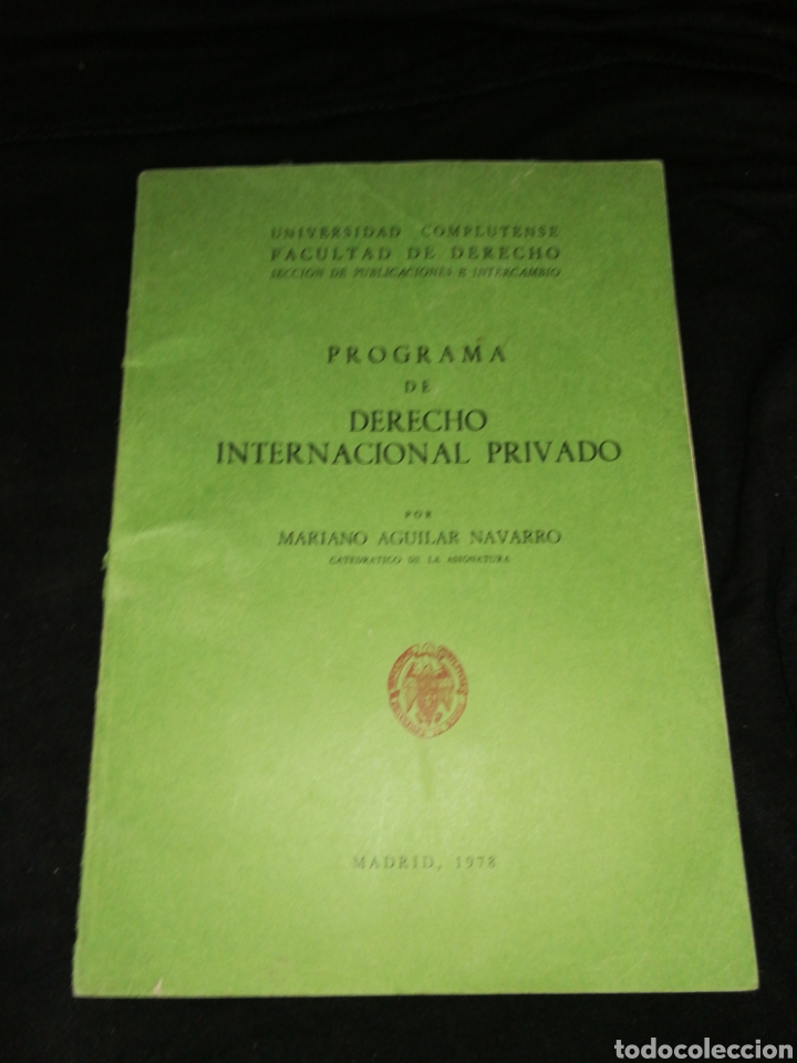 Libros de segunda mano: DERECHO INTERNACIONAL PRIVADO, 1978,PROGRAMA COMPLUTENSE,MADRID - Foto 1