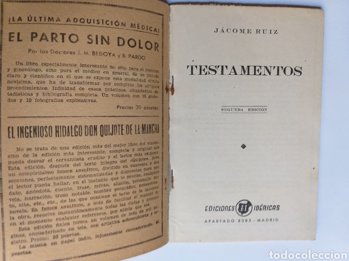 Libros de segunda mano: Testamentos y herencias y particiones Jacome Ruiz - Foto 6