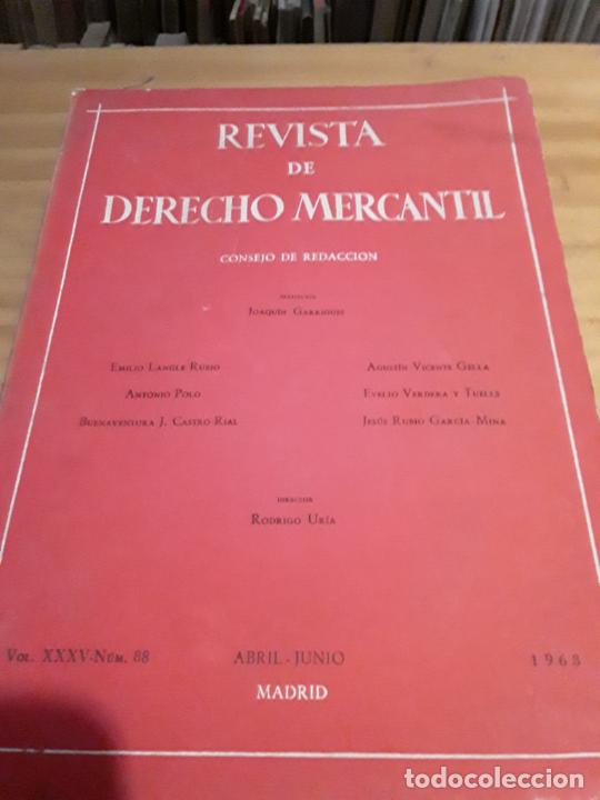 Gebrauchte B&uuml;cher: REVISTA DE DERECHO MERCANTIL.VOL.XXXV, N.88, ABRIL-JUNIO 1963.448 PAGINAS.