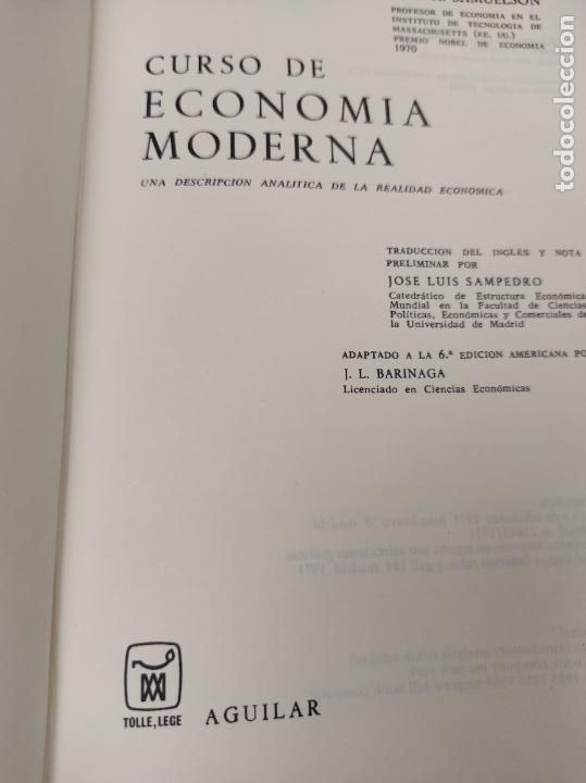 Libros de segunda mano: CURSO DE ECONOMIA MODERNA PAUL A.SAMUELSON AGUILAR - Foto 2