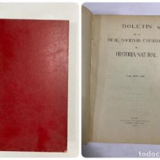 Libros de segunda mano: BOLETIN DE LA REAL SOCIEDAD ESPAÑOLA DE HISTORIA NATURAL. TOMO XXVI. 10 NUMEROS. MADRID, 1926