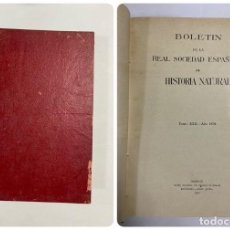Libros de segunda mano: BOLETIN DE LA REAL SOCIEDAD ESPAÑOLA DE HISTORIA NATURAL. TOMO XXX. 10 NUMEROS. MADRID, 1930