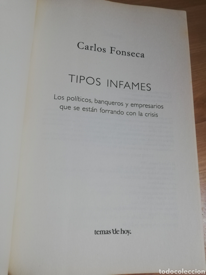 Libros de segunda mano: TIPOS INFAMES (CARLOS FONSECA) - Foto 2