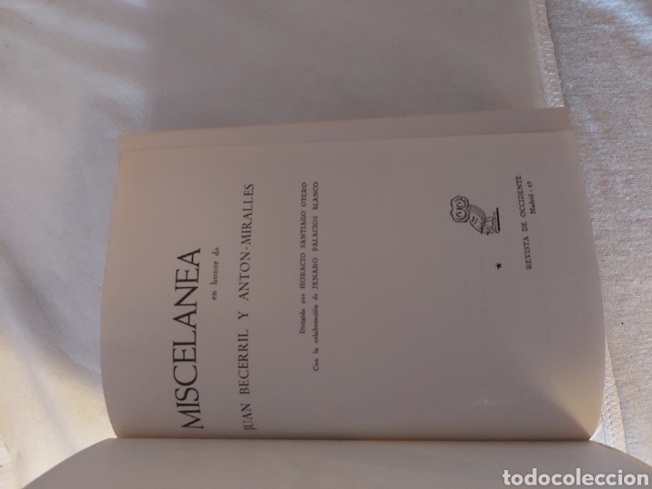 Libros de segunda mano: MISCELANEA EN HONOR DE JUAN BECERRIL Y ANTON MIRALLES. - Foto 3