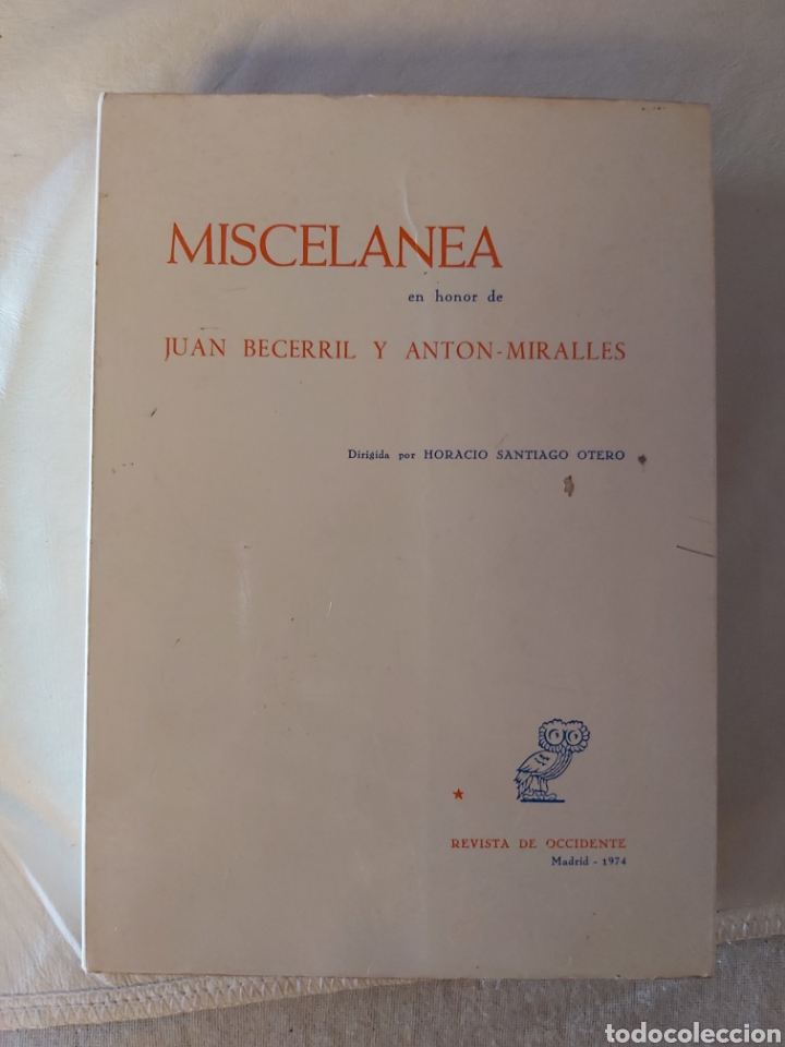 Libros de segunda mano: MISCELANEA EN HONOR DE JUAN BECERRIL Y ANTON MIRALLES. - Foto 1