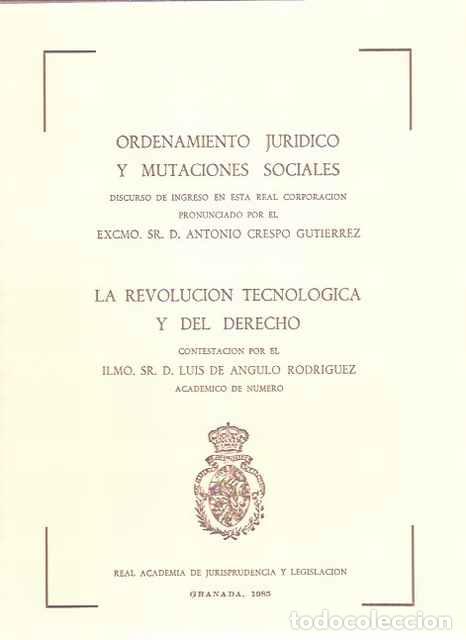 Second hand books: Ordenamiento jur&iacute;dico y mutaciones sociales - Crespo Guti&eacute;rrez, Antonio