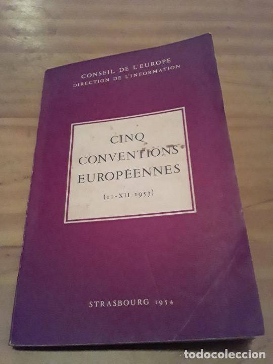 Libri di seconda mano: CINQ CONVENTIOS EUROPEENNES.STRASBOURG. 1954.79 PAGINAS.