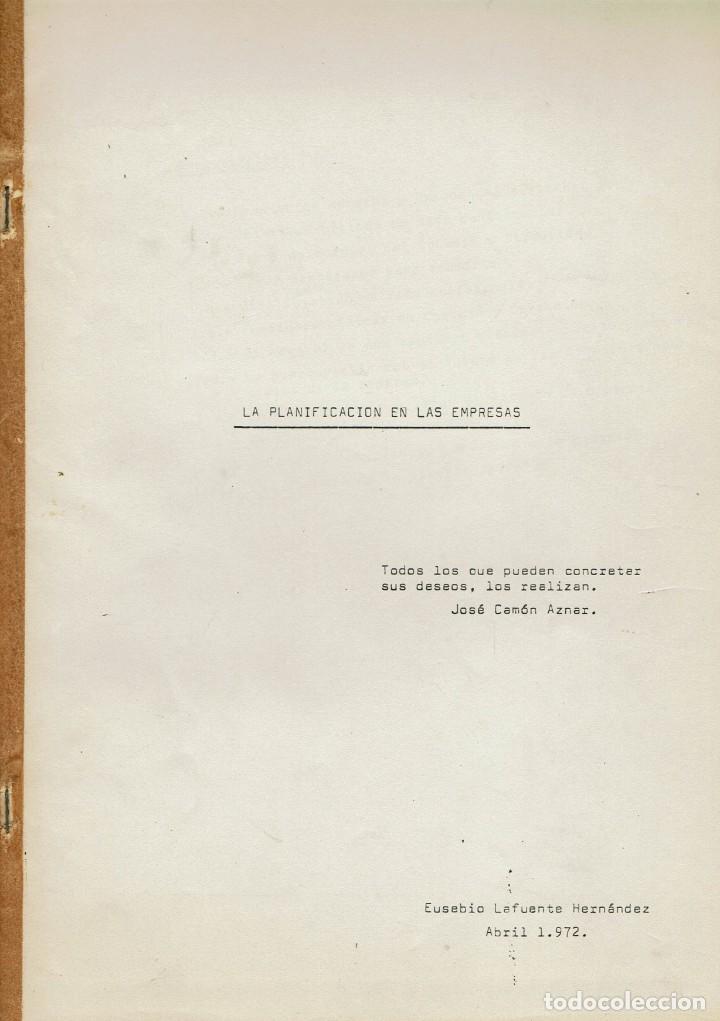 Libros de segunda mano: LA PLANIFICACI&Oacute;N EN LAS EMPRESAS, POR EUSEBIO LAFUENTE HERNANDEZ. A&Ntilde;O 1972 (MENORCA 2.8)