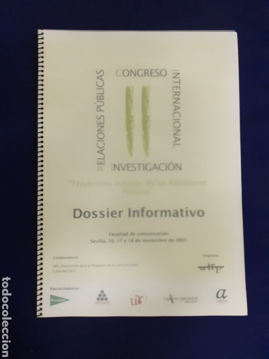 Gebrauchte B&uuml;cher: DOSSIER INFORMATIVO, CONGRESO INTERNACIONAL RELACIONES PUBLICA E INVESTIGACION.