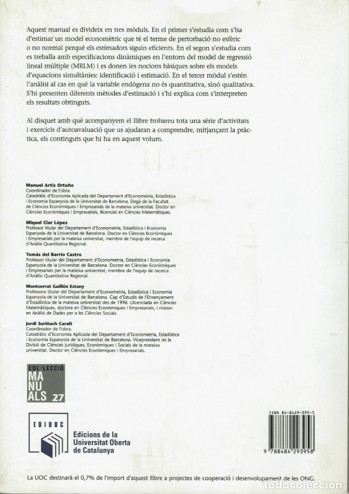 Libros de segunda mano: T&Ograve;PICS DECONOMETRIA. 2001 (1.8) - Foto 2