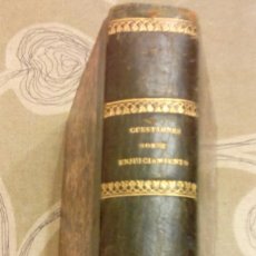 Libros de segunda mano: CUESTIONES SELECTAS SOBRE ENJUICIAMIENTO CIVIL, V. HERNANDEZ DE LA RUA, 1857. Lote 301126388