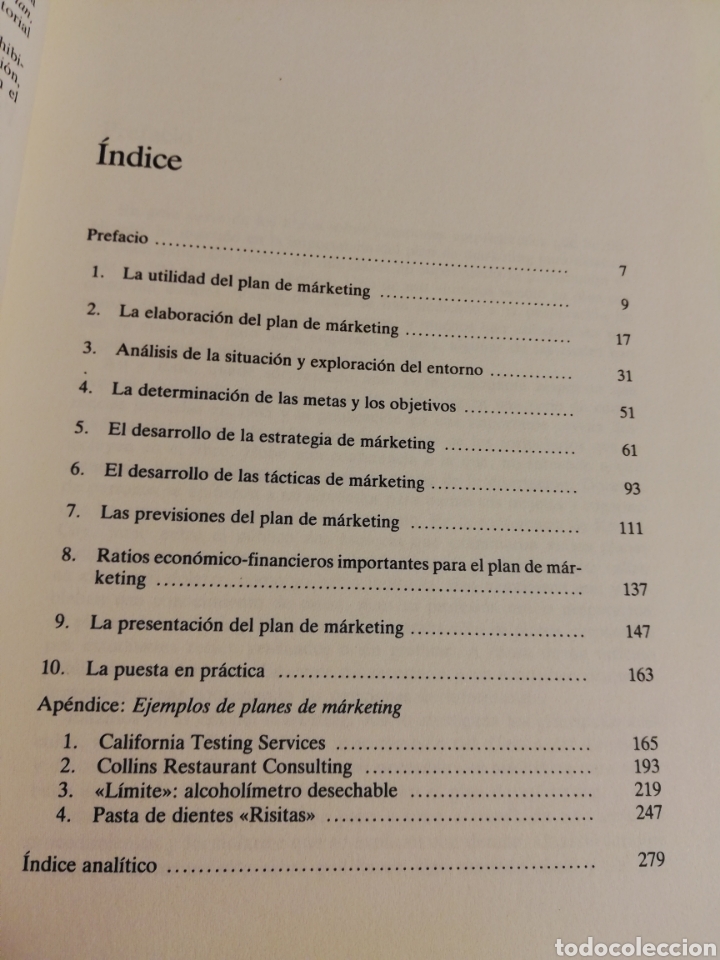 Libros de segunda mano: EL PLAN DE MARKETING (WILLIAM A. COHEN) DEUSTO - Foto 3