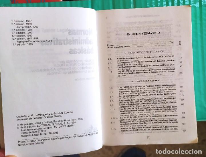 Libros de segunda mano: NORMAS ADMINISTRATIVAS B&Aacute;SICAS S&Eacute;PTIMA EDICI&Oacute;N - Foto 3