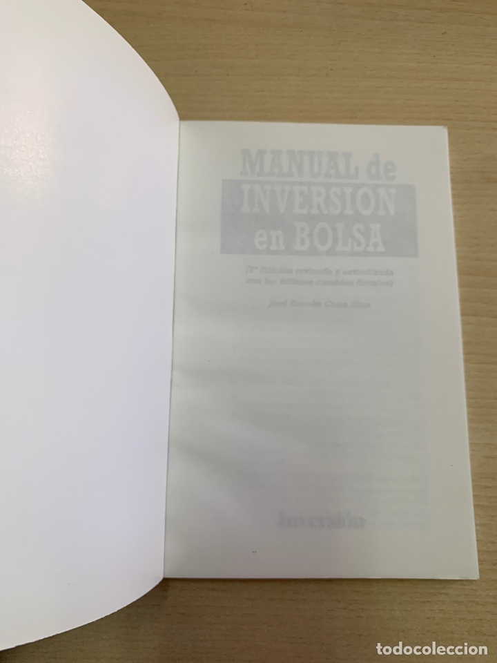 Libros de segunda mano: Manual de la inversi&oacute;n en bolsa. Jos&eacute; Ram&oacute;n Cano Rico. - Foto 3
