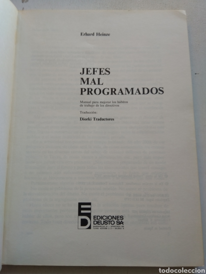 Libros de segunda mano: JEFES MAL PROGRAMADOS/DEUSTO - Foto 3