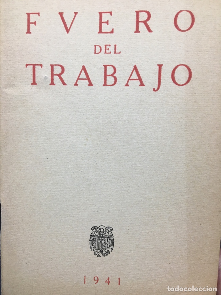 Gebrauchte B&uuml;cher: FUERO DEL TRABAJO. 1941. FRANCO