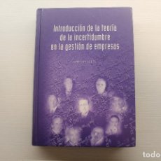 Libros de segunda mano: INTRODUCCIÓN DE LA TEORÍA DE LA INCERTIDUMBRE EN LA GESTIÓN DE EMPRESAS, JAIME GIL ALUJA, 2002. Lote 312028558