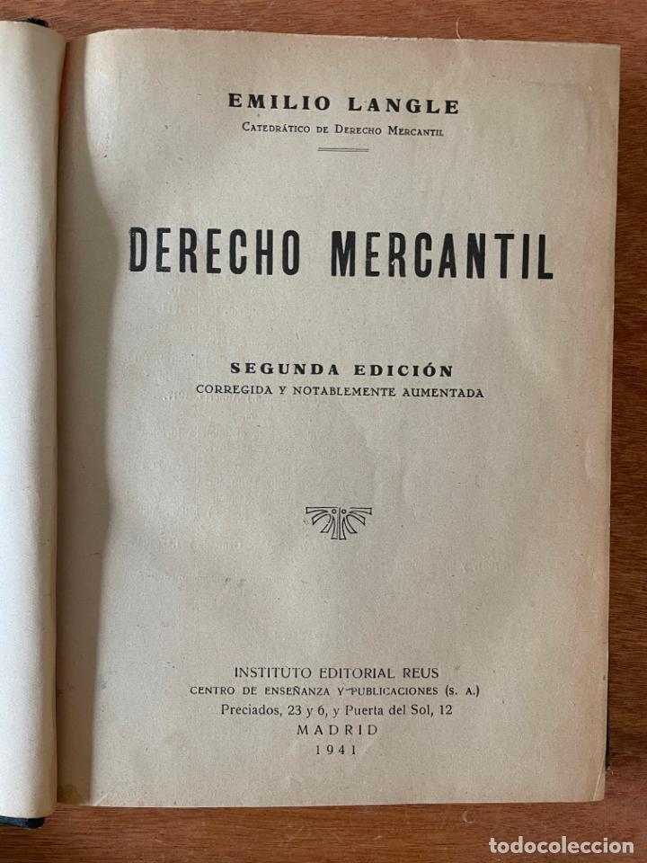 Libros de segunda mano: Derecho mercantil. Emilio Langle. 2&ordf; Edici&oacute;n - Foto 2