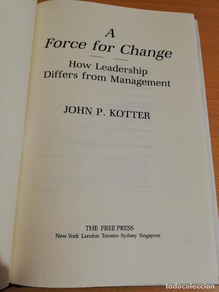 Libros de segunda mano: A FORCE FOR CHANGE (JOHN P. KOTTER) - Foto 2