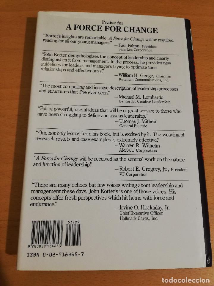 Libros de segunda mano: A FORCE FOR CHANGE (JOHN P. KOTTER) - Foto 5