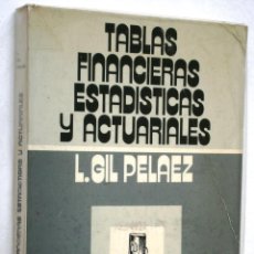 Libros de segunda mano: TABLAS FINANCIERAS, ESTADÍSTICAS Y ACTUARIALES / LORENZO GIL PELÁEZ / ED. DOSSAT EN MADRID 1977. Lote 322254583