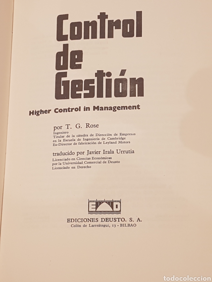 Libros de segunda mano: CONTROL DE GESTION T.G.ROSE - Foto 4
